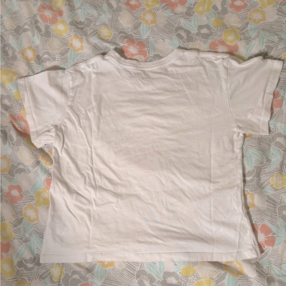white girls t-shirt with smiley faces no stains